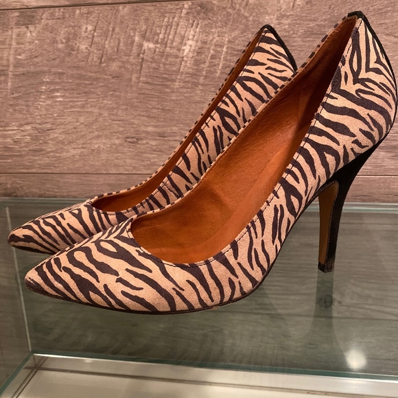 Isabel Marant Suede Zebra Print Pumps 37 - Picture 1 of 8